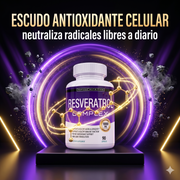 Resveratrol Complex Antioxidante Premium para Piel Radiante, Corazón Fuerte y Energía Joven