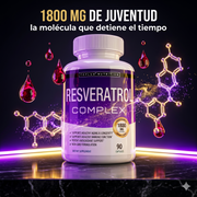 Resveratrol Complex Antioxidante Premium para Piel Radiante, Corazón Fuerte y Energía Joven